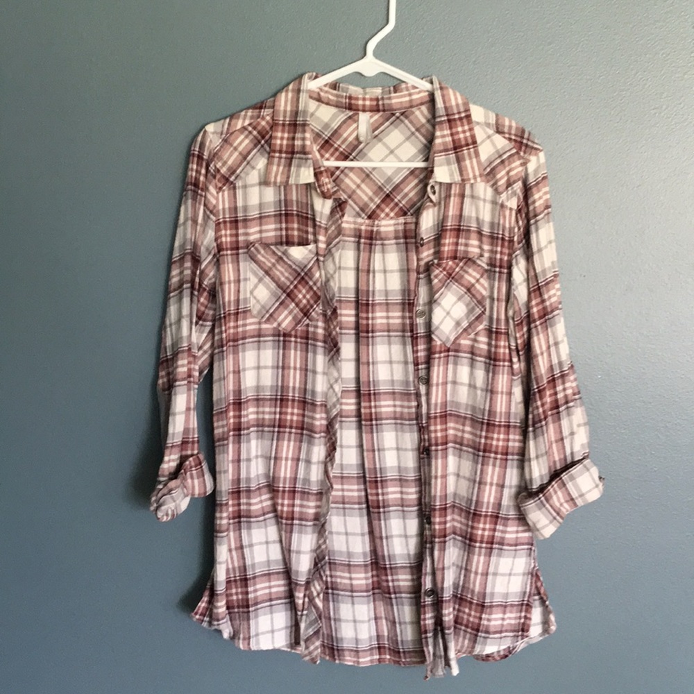 Plaid button up shirt